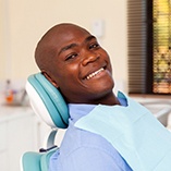 A man with dental implants in Park Slope smiling
