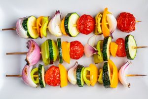 eating grilled vegetables 