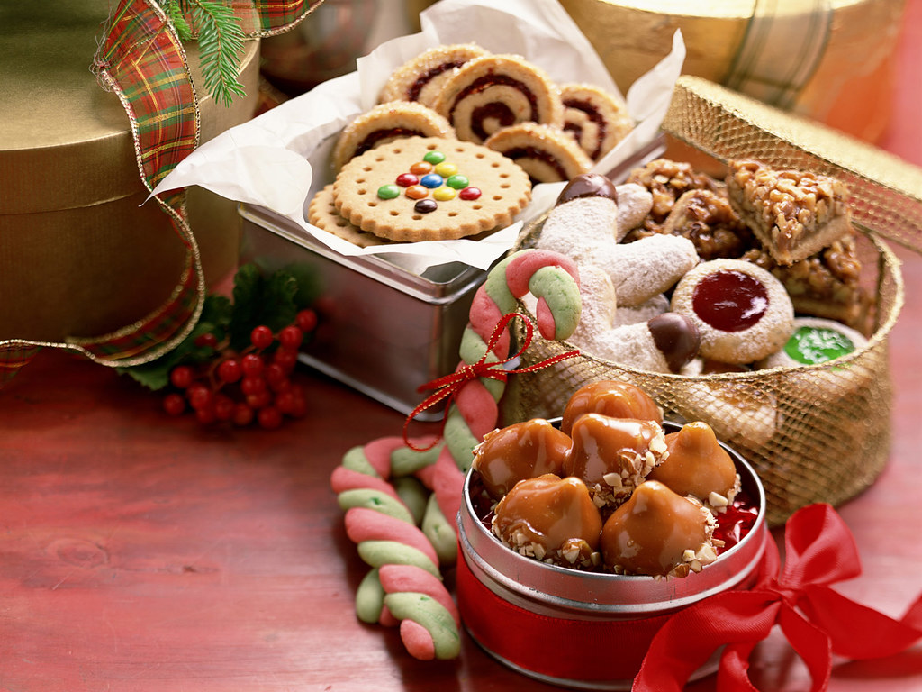 an assortment if Christmas treats 